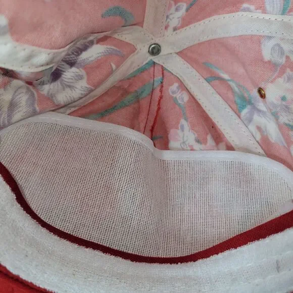 Vtg Freightliner Hat Cap Red Trucker Snapback Truck San Sun Retro 80s 90s Floral - Picture 16 of 16